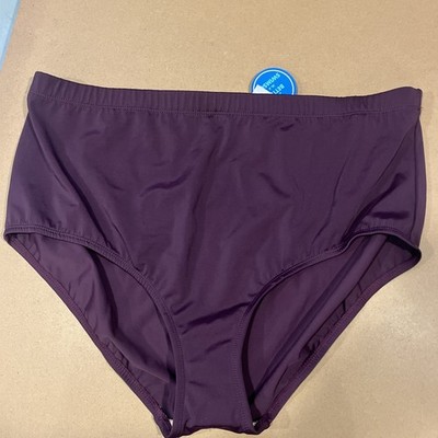 NWT Swimsuits for All Size 20 Swim Bikini Bottoms High Waist Purple Plum Color