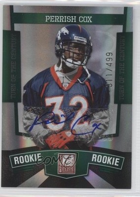 2010 Donruss Elite Turn of the Century /499 Perrish Cox #166 Rookie Auto RC 0w8