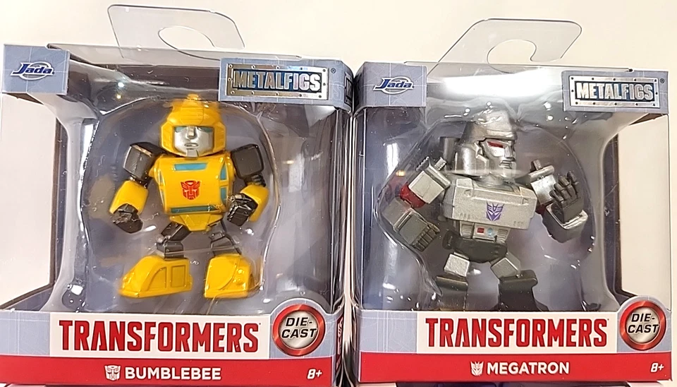 Transformers Jada Metalfigs Die-Cast 4 bonecos coleção completa novo na caixa - Imagem 3 de 4