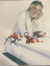 ANDREA BOCELLI SIGNED AUTOGRAPH 8X10 OPERA COLOR PHOTO COA