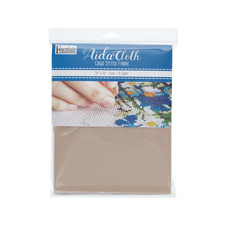 Essentials By Leisure Arts Aida Cloth, 14 Count, Beige Cross Stitch Fabric,