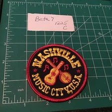 VTG NASHVILLE Music City USA Iron On Patch