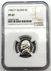 Photo of a 1942-P Jefferson Nickel Proof from an eBay listing that sold on Jul 15, 2026