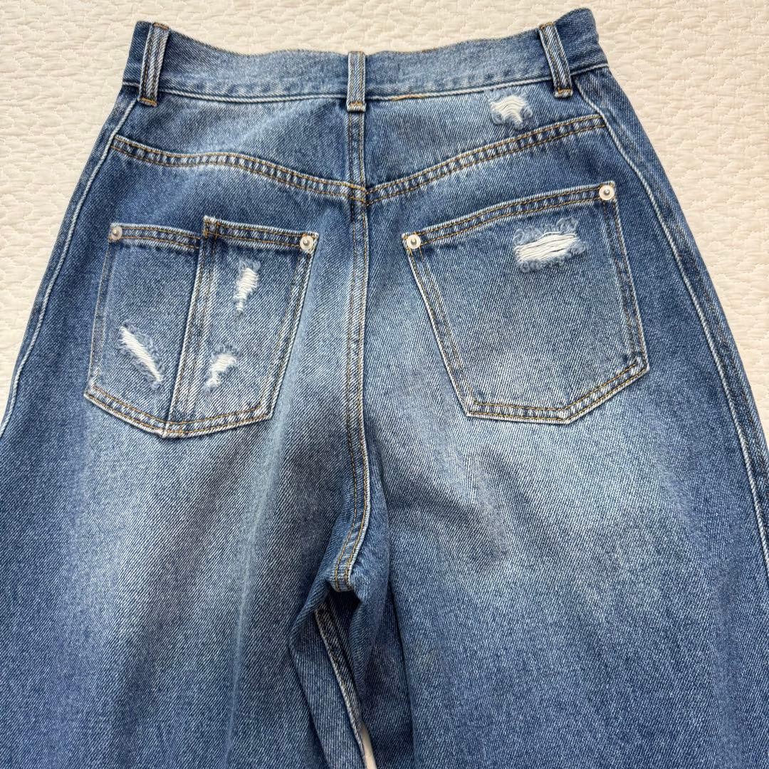 Ameri Hem Fringe Egg Denim Pants 25 - image 10