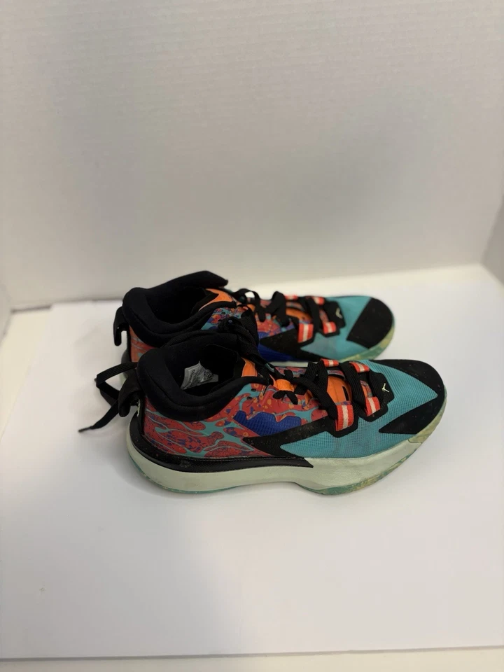 Jordan Zion 1 Cone/Black Hyper Jade – 尺码 6Y 青少年篮球鞋 — 第 2/4 张图片