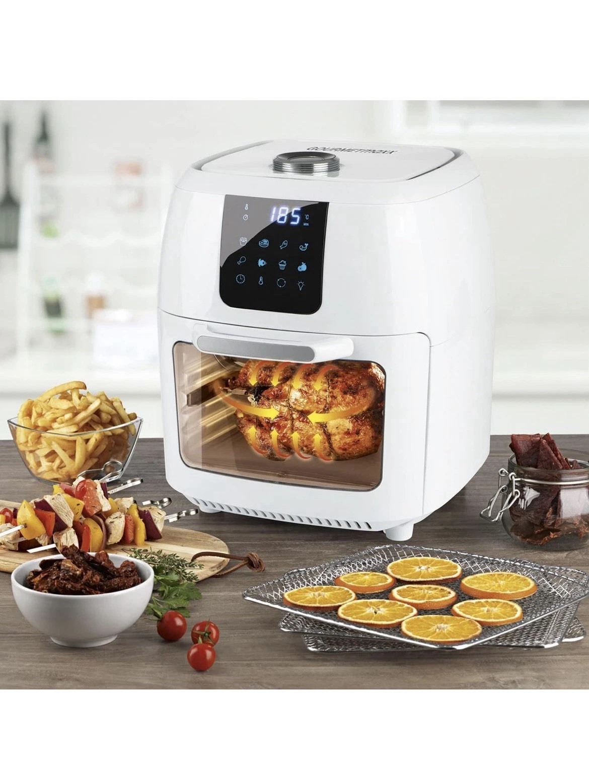 GOURMET maxx Digital XXL Hot Air Fryer 9L 1800 Watt White Colour 9in 1
Opens in a new window or tab