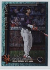 2025 Update Season Highlights Checklist Aqua Holo Foil Francisco Lindor 1oc2