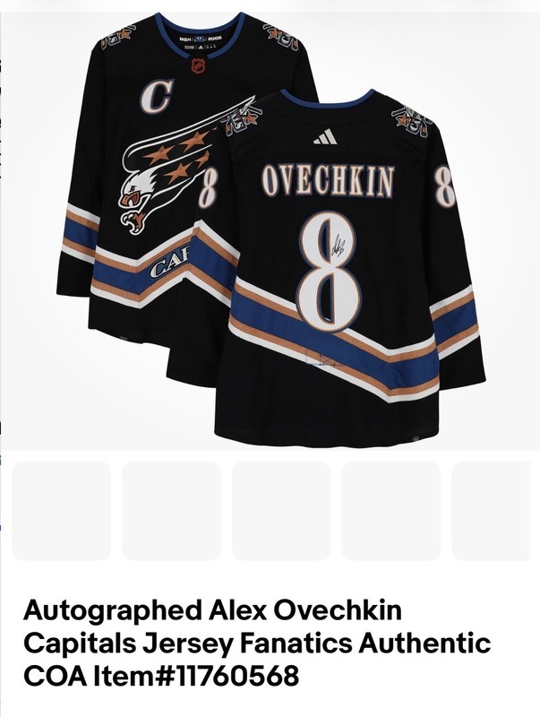 🔥Alex Ovechkin Signed Retro Reverse Washington Capitals Authentic Jersey 🔥