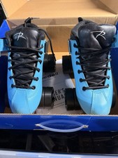 Riedell Dart Quad Roller Skates Aqua Blue Size 3 Speed Skates Exc. Condition