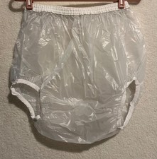 Kin’s Semi Transparent PVC  Pants Size XL Fits To Waist 42” Soft Elastics