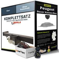 Für PEUGEOT Boxer Kasten/Bus Typ 244 Anhängerkupplung starr +eSatz 7pol 01- Kit