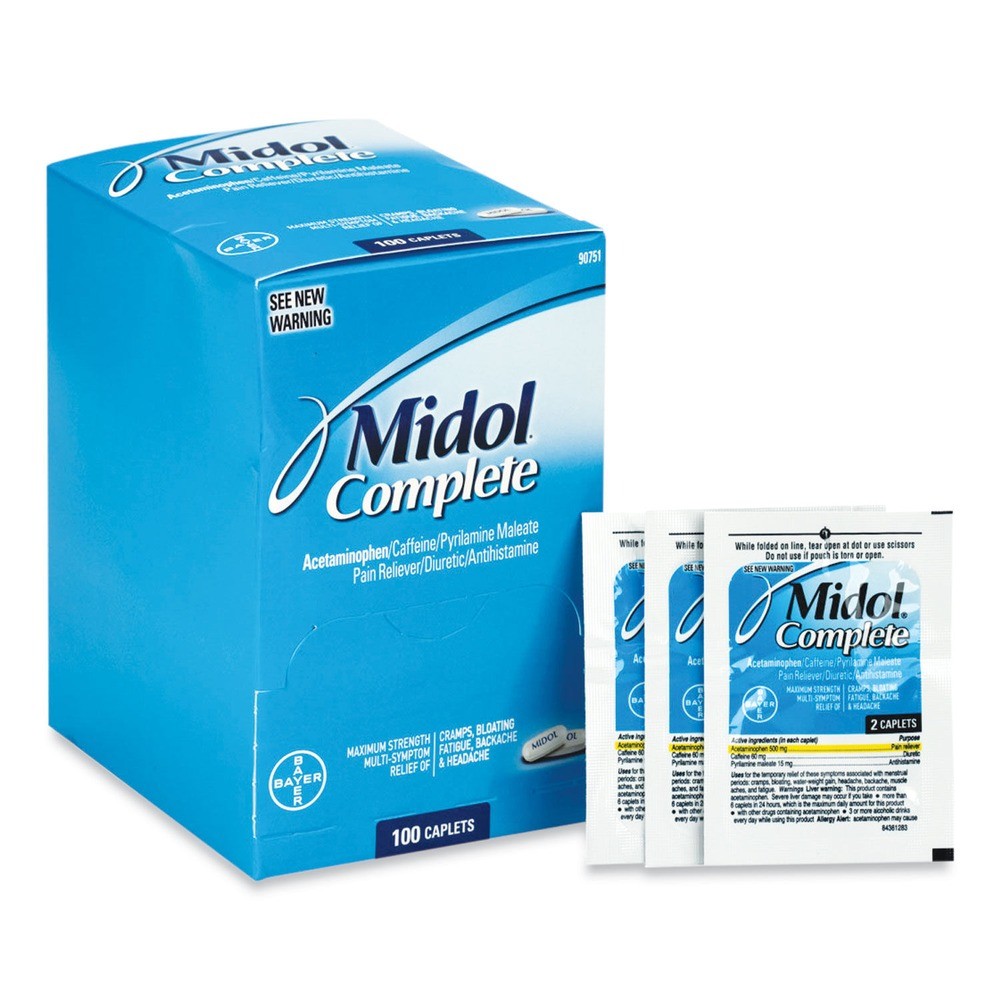 Midol 90751 Комплектные менструальные капсулы по 2 штуки (50 штук в упаковке)