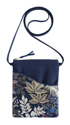 Earth Squared Fair Trade Jacquard Jacquard Sling Bag Umhängetasche Navy