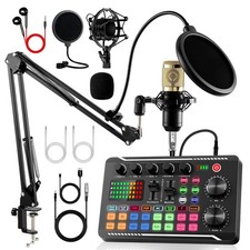 Also GO Podcast Equipment Bundle, F998 Audio Mixer with BM800 F998, Yellow