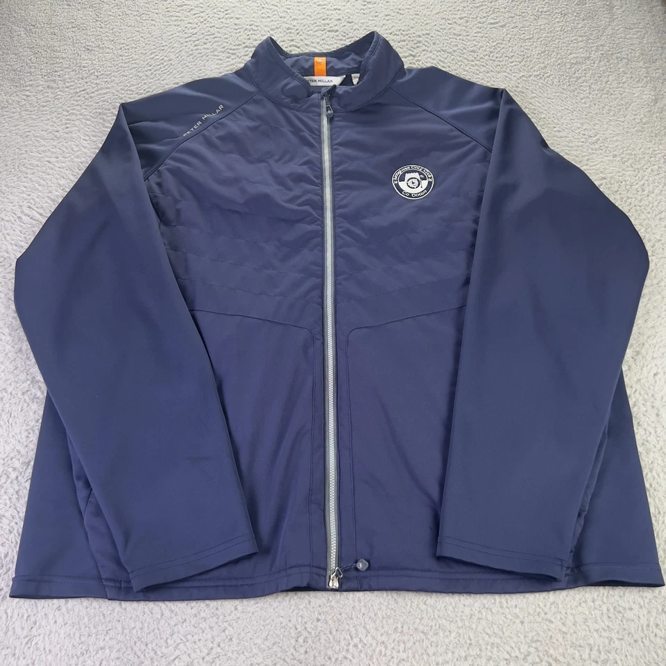 Peter Millar Merge Elite Hybrid Jacket Mens XXL Navy Blue Full Zip Performance - Image 2 of 4
