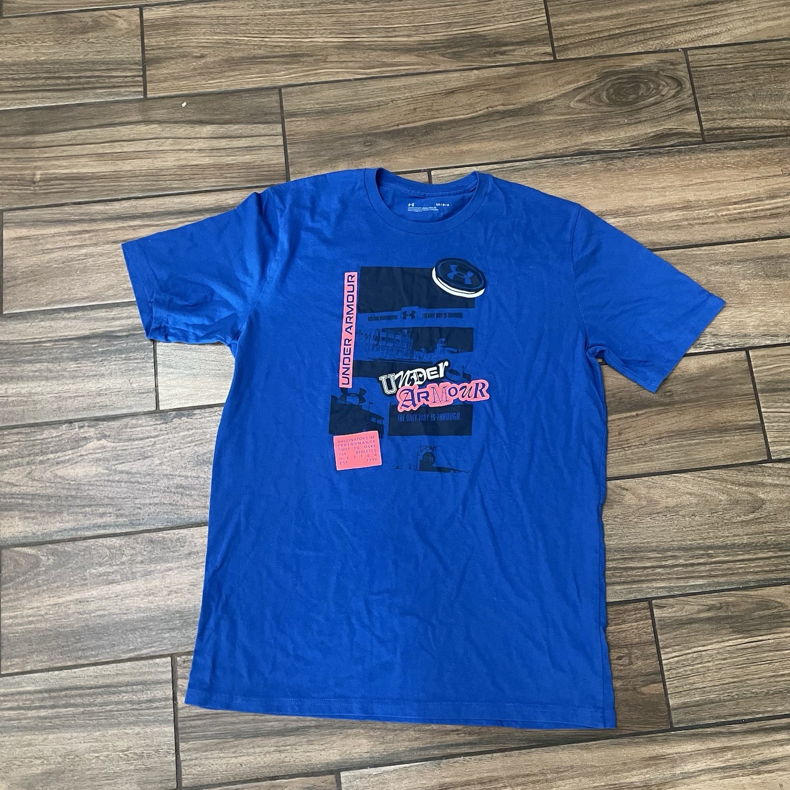 Under Armour Graphic T-Shirt Blue Loose Fit Men’s L