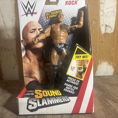 Sound Slammers The Rock WWE Wrestling Action Figure Dwayne Johnson Mattel WCW