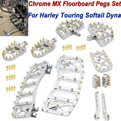 For Harley MX Style Pedals Foot Peg Floorboards Shifter Peg Street Glide Softail