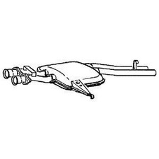 Klarius Centre Exhaust Pipe & Silencer for Mercedes Benz SL300 SEL 3.0 1986-1991