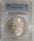 1887 Morgan Silver Dollar PCGS MS 63