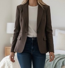SKU 237 7th Avenue Design New York  Company Brown Blazer Notch Lapel Two-Button
