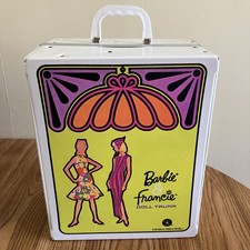 Vintage Barbie Francie Doll Carrying Case - MOD 1965 Mattel Clothes Trunk
