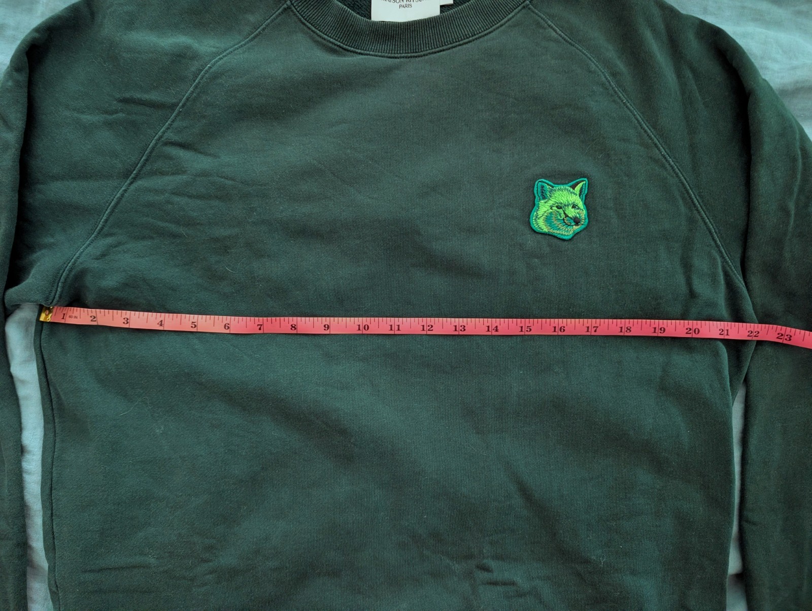 Maison Kitsune Fox Patch Pullover Sweatshirt dark… - image 3