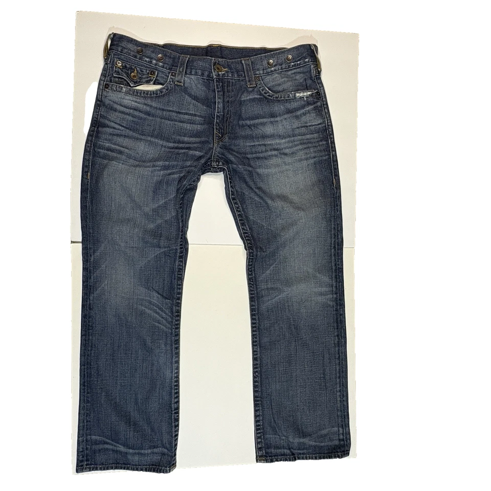 True Religion Men's Jeans Ricky Size 40x30 Kodak Black Icon Cut Denim Pants Y2k - Image 2 of 4
