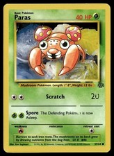 pokemon card paras #46 Topps TV Pokmon Animation Edition Colorless Absorb (20) Heal 10 damage from this Pokmon Vintage Common (Portuguese) - Paras