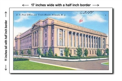 New Jersey 1940s - U. S. Post Office and court house, Newark, N - 11x17 Poster