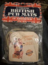 Vintage Authentic British Pub Mats, Set Of 15 Never Used Never Opened!