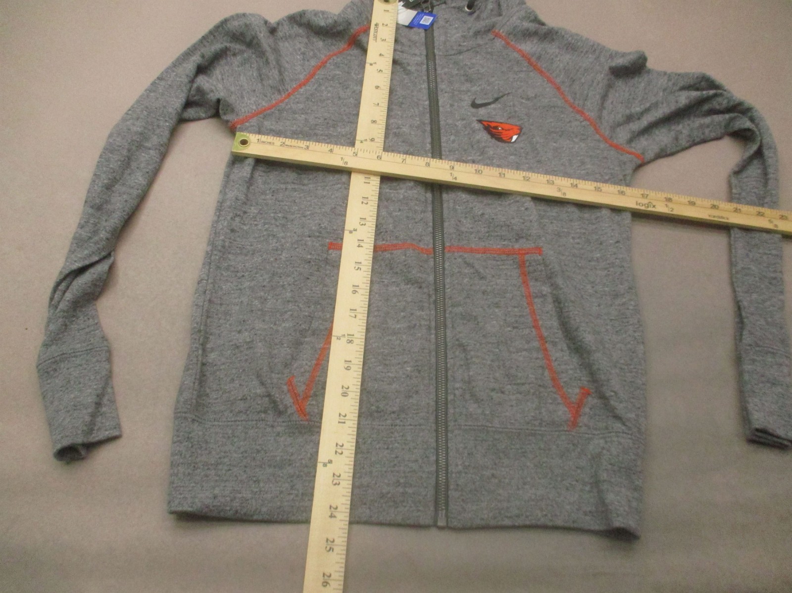 SACAI X NIKE Giacca sportiva donna cotone biologico Nike Oregon State Beavers taglia S nuova con etichette 857