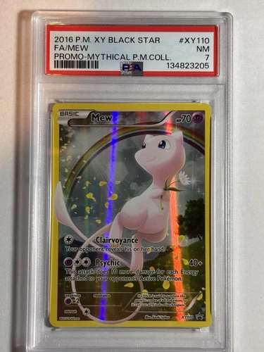2016 POKEMON XY BLACK STAR PROMO MYTHICAL POKEMON #XY110 FULL ART MEW PSA 7 🔥🔥