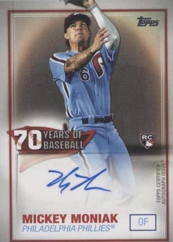 MICKEY MONIAK 2021 PRIZM NEON ORANGE PRIZM RC #47/100 PHILLIES QQ