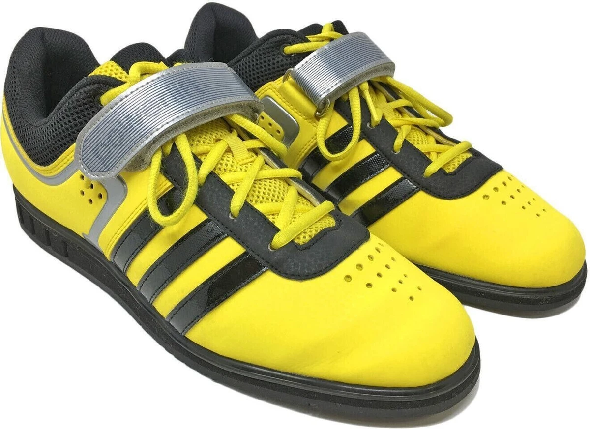Adidas Powerlift 2.0 Weightlifting Shoes Mens 10 Black Solar Yellow S77950 Gym adidas Powerlift 2.0 Weightlifting Shoes | Mercari main image 3