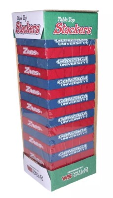 Gonzaga University Zags Table Top Stackers Stacking Board Game 9  Wild Sports