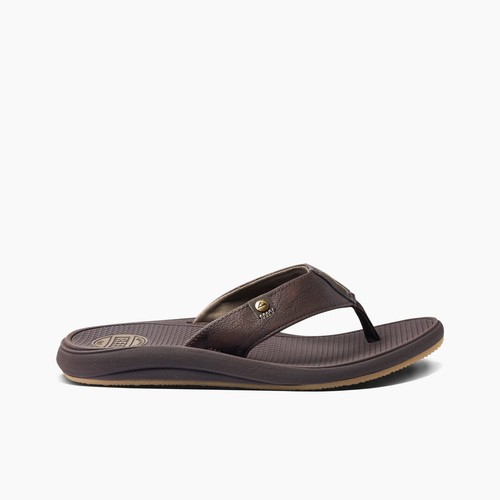 Reef Herren Phantom Nias Braun/Fossil Leder Strand Flip Flop Sandalen CJ0375 - Bild 4 von 6