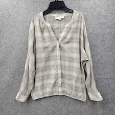 Ann Taylor Loft Womens Lightweight Top Size M Longsleeve Slightly Sheer