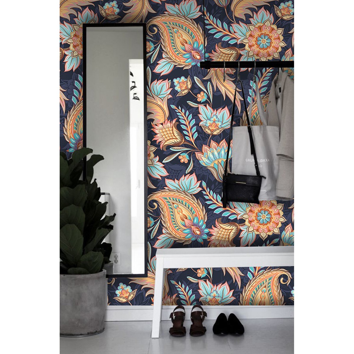 Orange And Blue Home Wallpaper