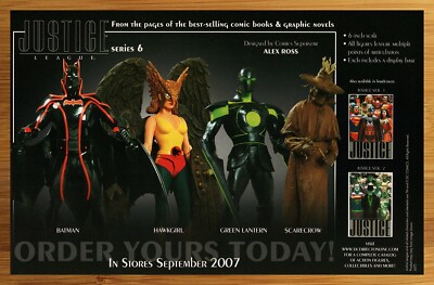 2007 DC Direct Justice League Figures Print Ad/Poster JLA Alex Ross Toy Art 00s