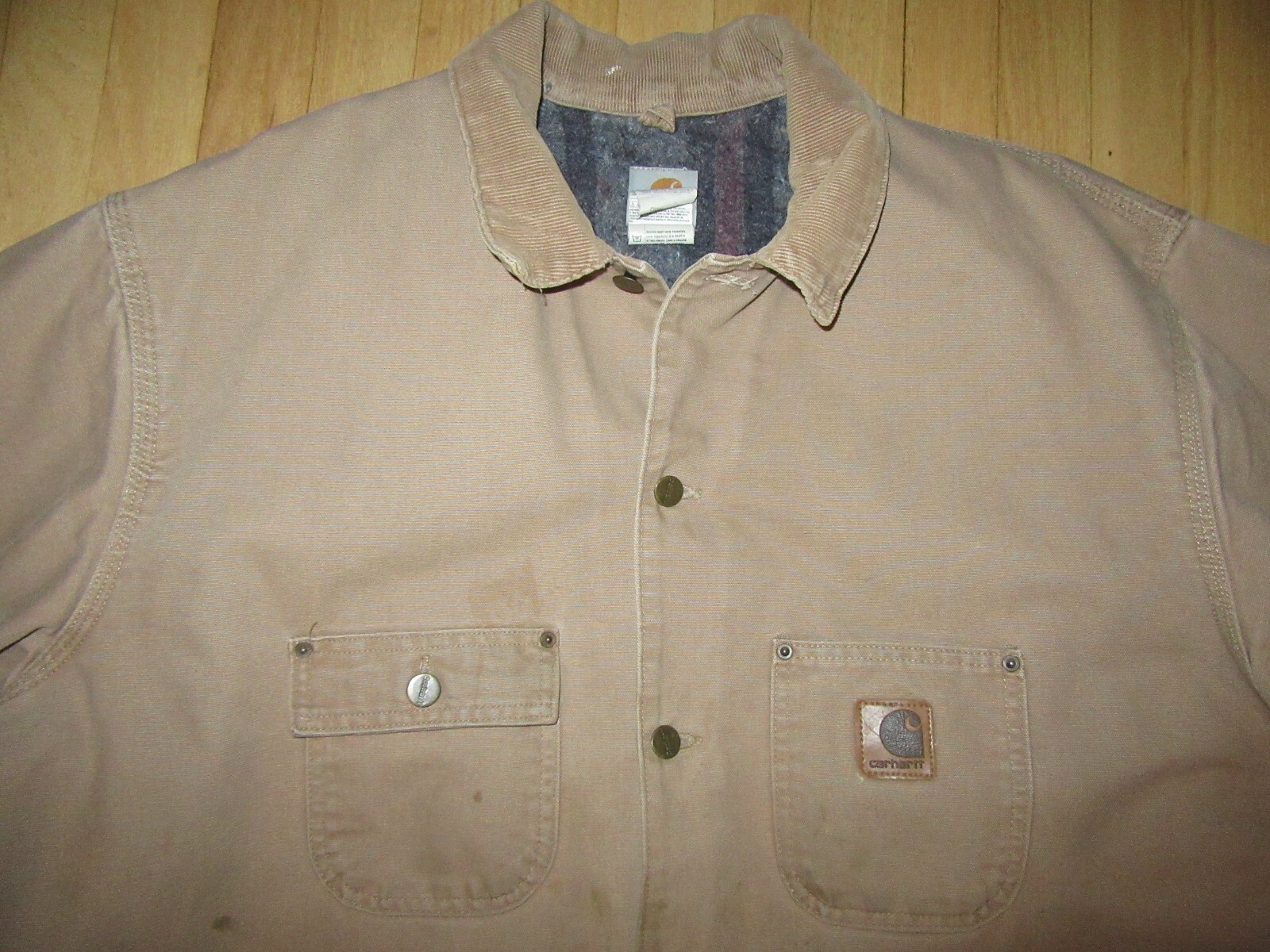 CL/VINTAGE MEN'S CARHARTT C02SDL BLANKET LINED COAT/JACKET/TAN/SIZE 2XL/UNION! image 5