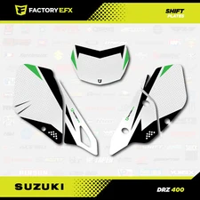 Green Shift # Number Plate Graphics Kit fits Suzuki DRZ400SM Drz400s drz400 DRZ 