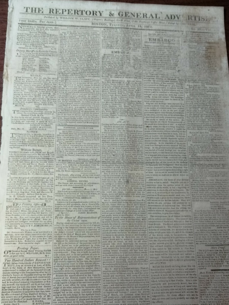 Embargo De 1812