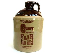 Compaq Computer Whiskey Jug Country Fair Barn Dance Computerland Vintage 1991