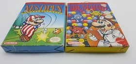 NES Open Tournament Golf CIB + Dr Mario (Nintendo, NES 1990,1991) See Pics, READ