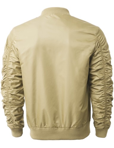 GIACCA BOMBER DA UOMO Windbreaker Zip Up Casual Lishgt Manica Raccolta ARRICCIATA - Foto 20 di 32