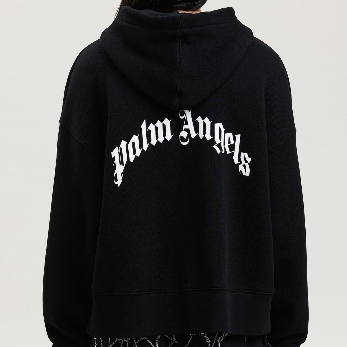 Palm Angels Leopard Banana Graphic Print Black/Yellow Hoodie Size