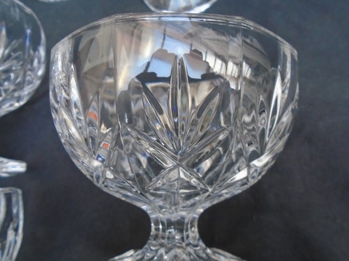 RCR Royal Crystal Rock Stemmed Dessert Bowls Linea Gala Pattern X10 407g each - Picture 5 of 6