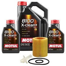 7L Motul 8100 X-CLEAN + 5W30 Wix Filter Motor Oil Change Kit API SN/CF