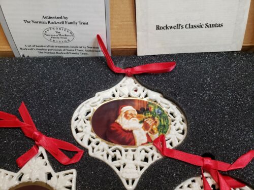 Norman Rockwell Clásico Santa Ornamento Colección Nuevo Limitado Gran Precio Raro - Imagen 6 de 12